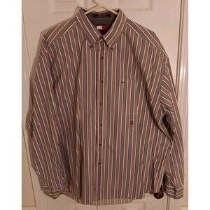 Tommy Hilfiger XL Mens Long Sleeve Buttton Up Shirt Striped
